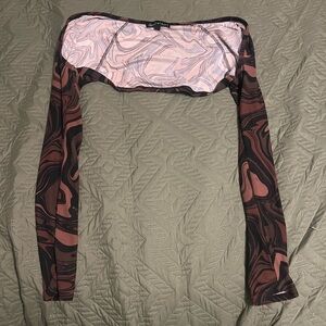 Abstract Pattern Long Sleeve shrug